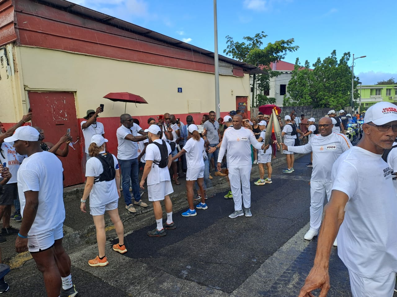 THE OLYMPIC TORCH SHINES IN MARTINIQUE ON ITS WAY TO THE OLYMPIC GAMES IN PARIS 2024