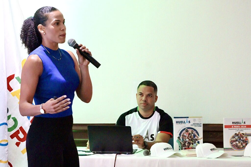 NIverka Marte, capitana de la selección femenina de voleibol de República Dominicana, quien conversó en el seminario del proyecto HUELLAS de la organización deportiva regional. (Crédito: Centro Caribe Sports)