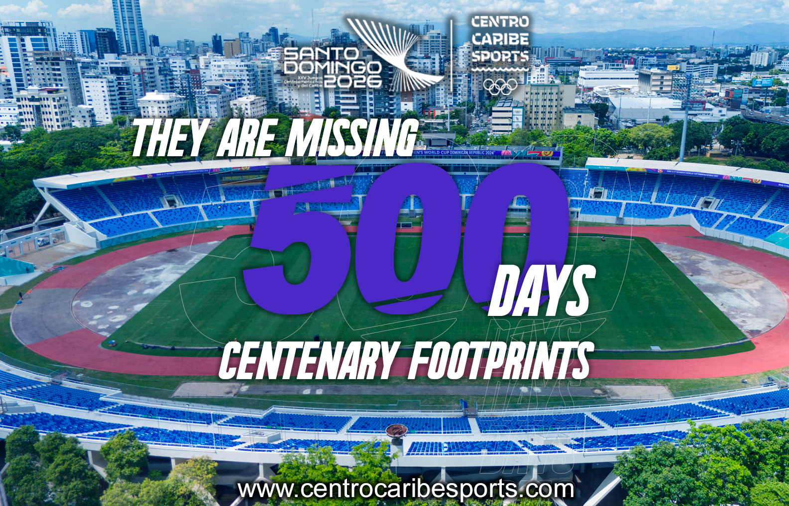 500 days to go until the Santo Domingo 2026 Central American and Caribbean Games